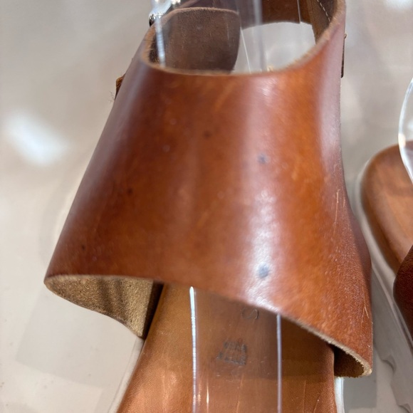 ATELIERS Sz 38 Ankle Harness Strappy Toe Cap Made in Italy Leather Sandals - Picture 3 of 11